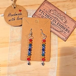 Hand crafted glass bead earrings